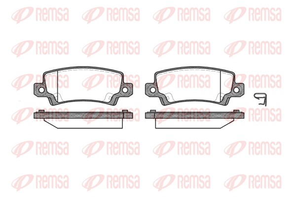 Kit de plaquettes de frein, frein à disque REMSA 0874.02