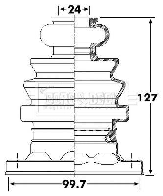 Jeu de joints-soufflets, arbre de commande BORG & BECK BCB6258