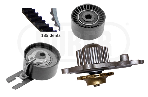 Pompe à eau + kit de courroie crantée DÜRER PA321108