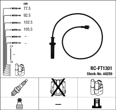 Kit de câbles d'allumage NGK 44259