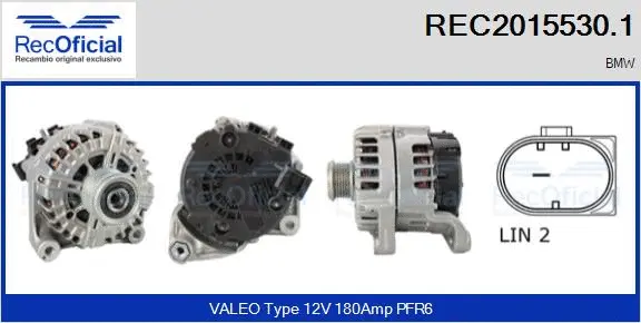 Alternateur RECOFICIAL REC2015530.1