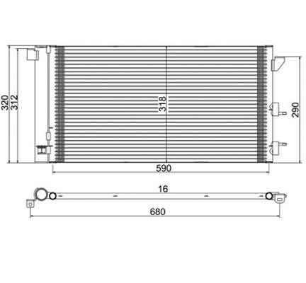 Condenseur, climatisation PowerMax 7110140