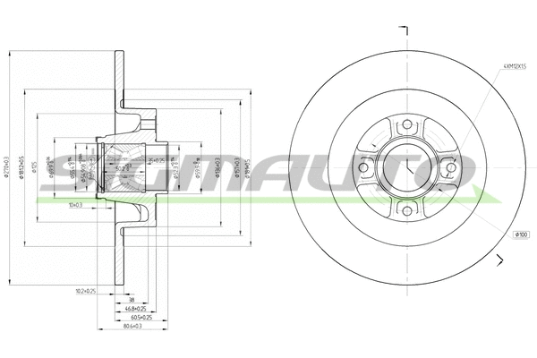 Disque de frein SIGMAUTO DBB570S