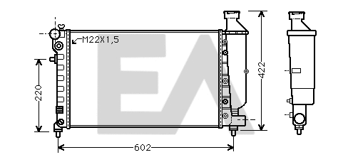 Radiateur, refroidissement du moteur EACLIMA 31R10073