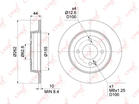 Disque de frein LYNXAUTO BN-1531