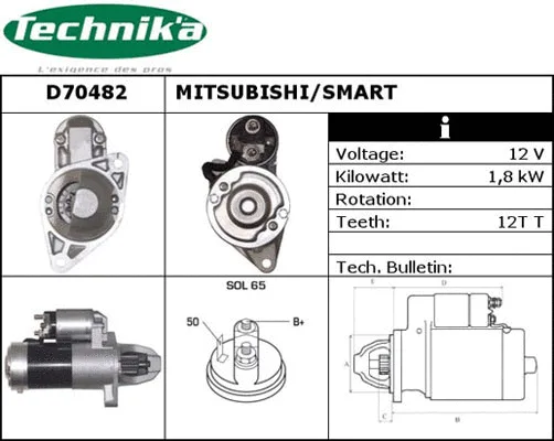 Démarreur Technika D70482