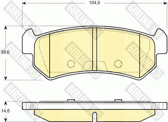 Kit de plaquettes de frein, frein à disque GIRLING 6133489