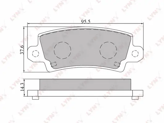 Kit de plaquettes de frein, frein à disque LYNXAUTO BD-7541