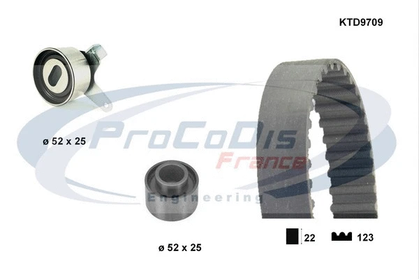 Kit de courroie crantée PROCODIS FRANCE KTD9709