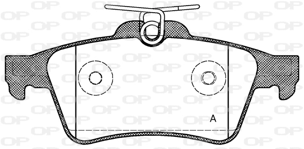Kit de plaquettes de frein, frein à disque OPEN PARTS BPA0842.20