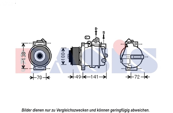 Compresseur, climatisation AKS DASIS 852594N