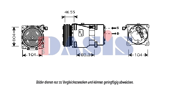 Compresseur, climatisation AKS DASIS 851818N