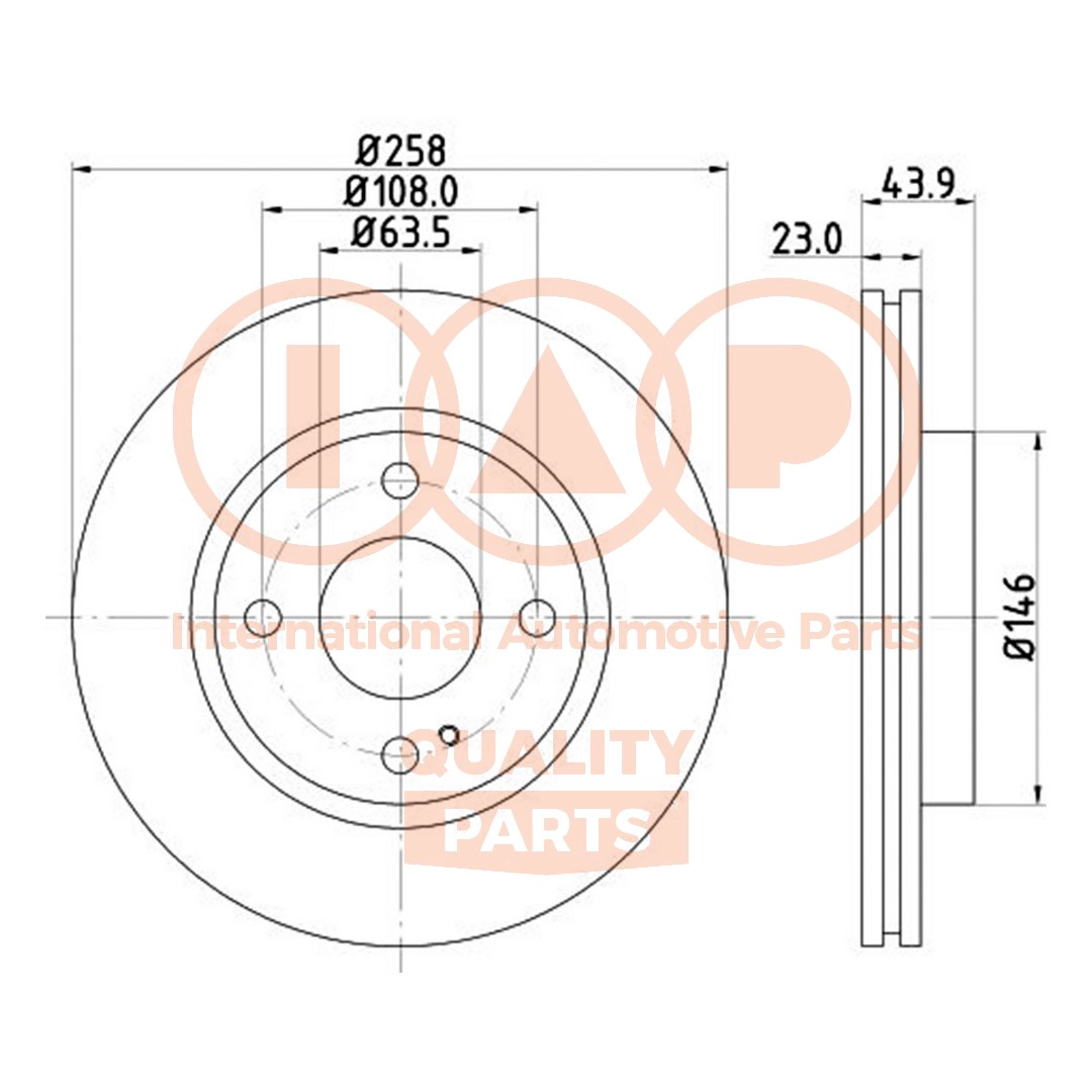 Disque de frein IAP QUALITY PARTS 709-04062