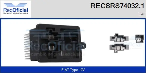 Résistance, pulseur d'air habitacle RECOFICIAL RECSRS74032.1