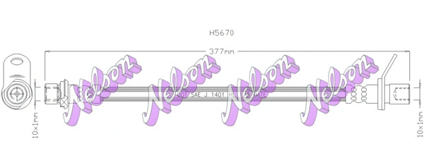 Flexible de frein KAWE H5670