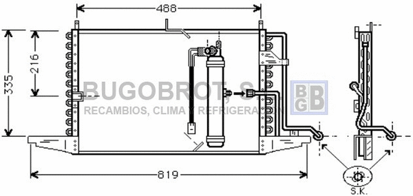 Condenseur, climatisation BUGOBROT 62-FD5126