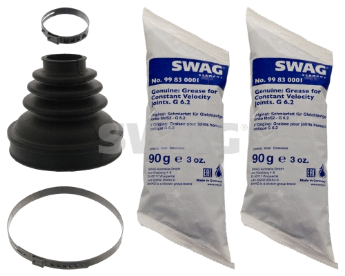Jeu de joints-soufflets, arbre de commande SWAG 62 10 0209