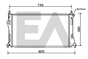 Radiateur, refroidissement du moteur EACLIMA 31R52111