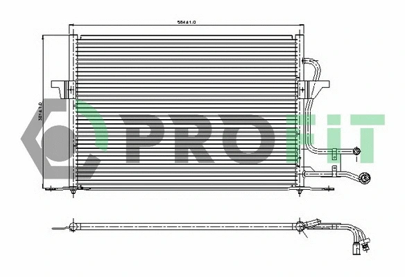 Condenseur, climatisation PROFIT PR 2532C1