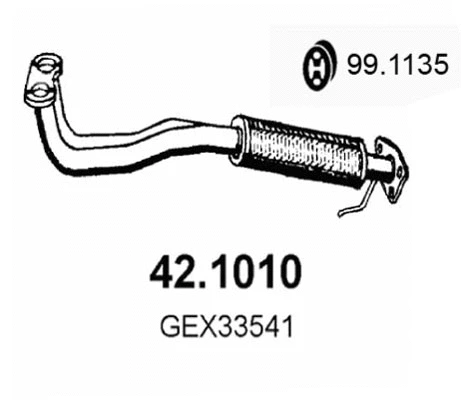 Tuyau d'échappement ASSO 42.1010