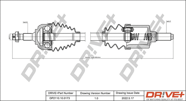 Arbre de transmission Dr!ve+ DP2110.10.0173