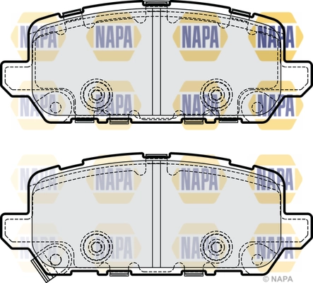Kit de plaquettes de frein, frein à disque NAPA NBP1797