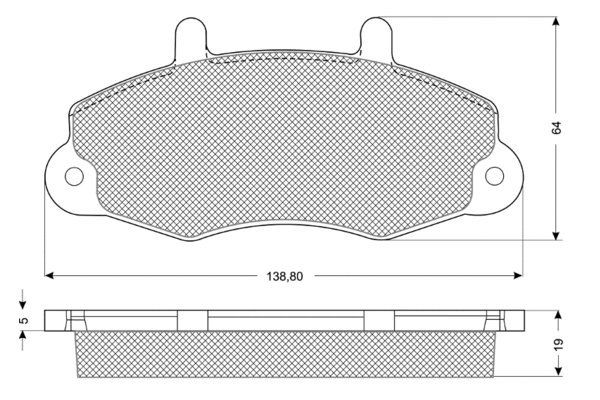 Kit de plaquettes de frein, frein à disque PROCODIS FRANCE PF1066
