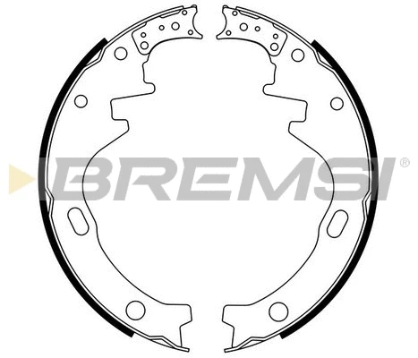 Jeu de mâchoires de frein BREMSI GF0848