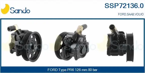 Pompe hydraulique, direction SANDO SSP72136.0