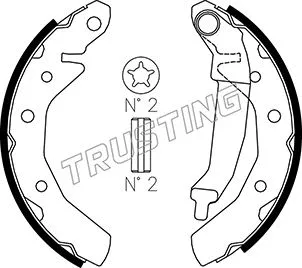Jeu de mâchoires de frein TRUSTING 027.001