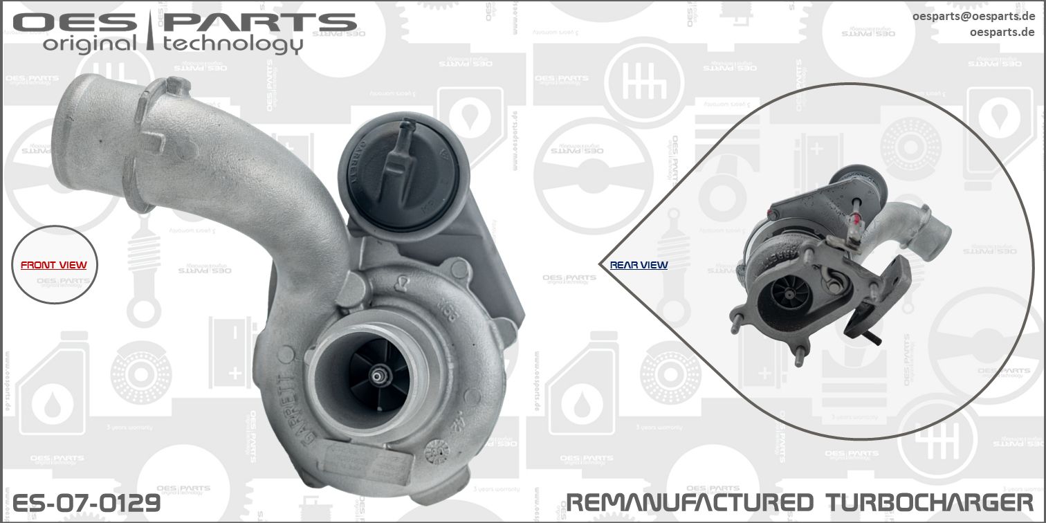 Turbocompresseur, suralimentation OES PARTS ES-07-0129