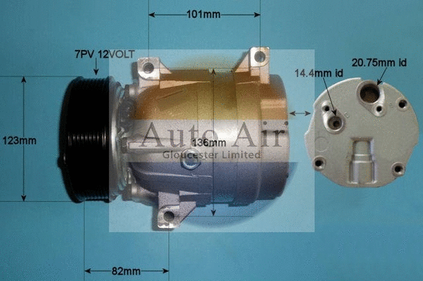 Compresseur, climatisation AUTO AIR GLOUCESTER 14-1118P