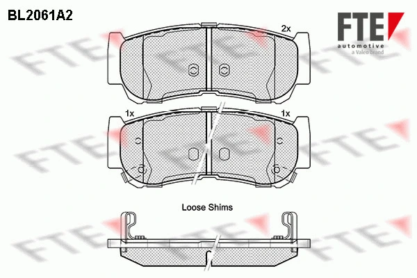 Kit de plaquettes de frein, frein à disque FTE 9010644