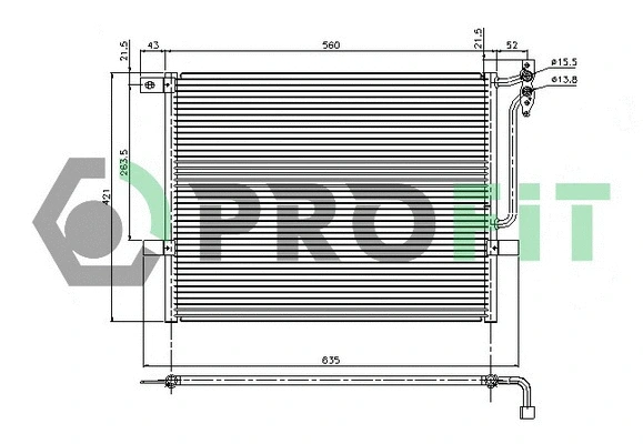 Condenseur, climatisation PROFIT PR 0061C1