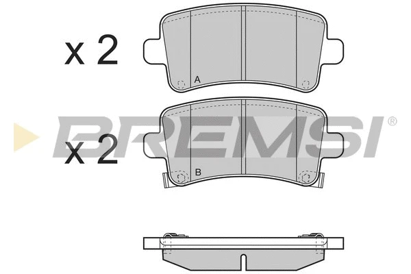 Kit de plaquettes de frein, frein à disque BREMSI BP3379
