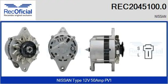 Alternateur RECOFICIAL REC2045100.0