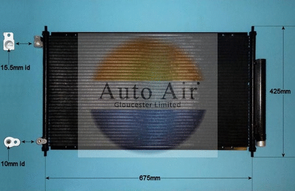 Condenseur, climatisation AUTO AIR GLOUCESTER 16-9909