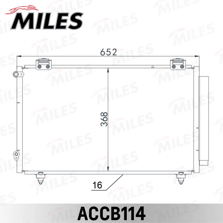 Condenseur, climatisation MILES ACCB114