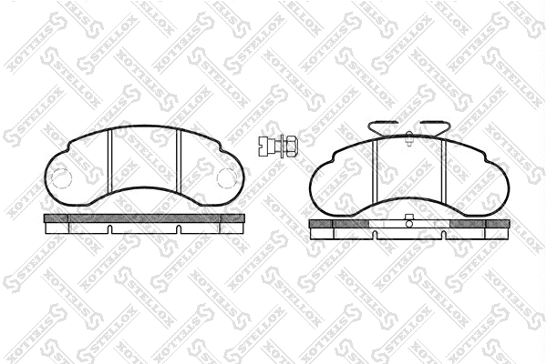 Kit de plaquettes de frein, frein à disque STELLOX 153 020-SX