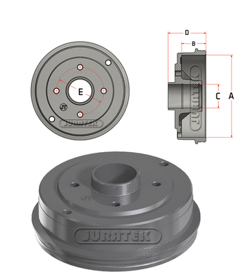 Tambour de frein JURATEK JDR085