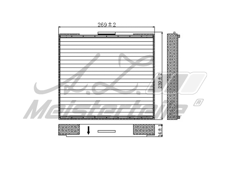 Filtre, air de l'habitacle A.Z. Meisterteile AZMT-41-010-1654