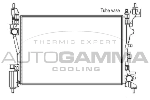 Radiateur, refroidissement du moteur AUTOGAMMA 105439