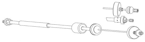 Tirette à câble, commande d'embrayage CEF RT01176