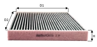 Filtre, air de l'habitacle CLEAN FILTERS NC2411CA