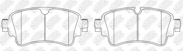 Kit de plaquettes de frein, frein à disque NiBK PN0697