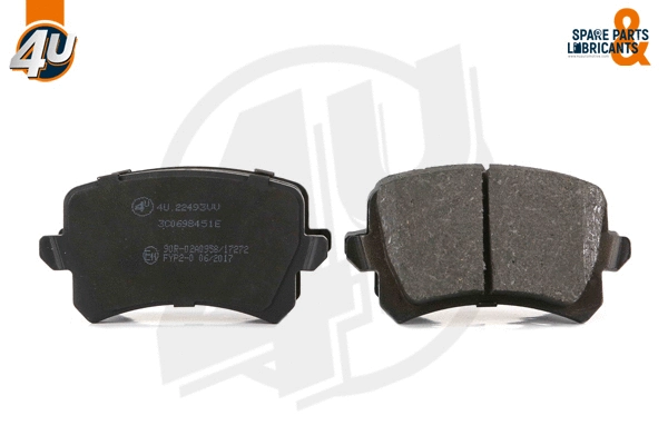 Kit de plaquettes de frein, frein à disque 4U Autoparts 22493VV