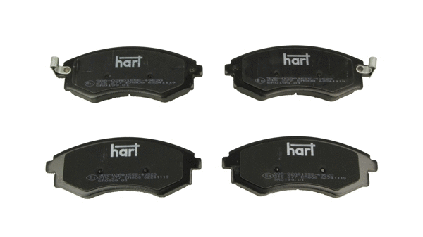 Kit de plaquettes de frein, frein à disque HART 215 277