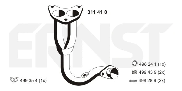 Tuyau d'échappement ERNST 311410