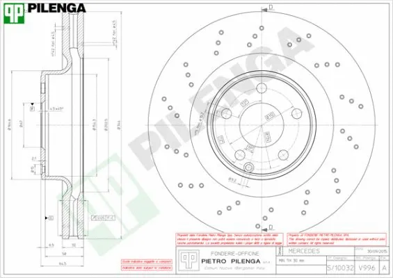 Disque de frein PILENGA V996