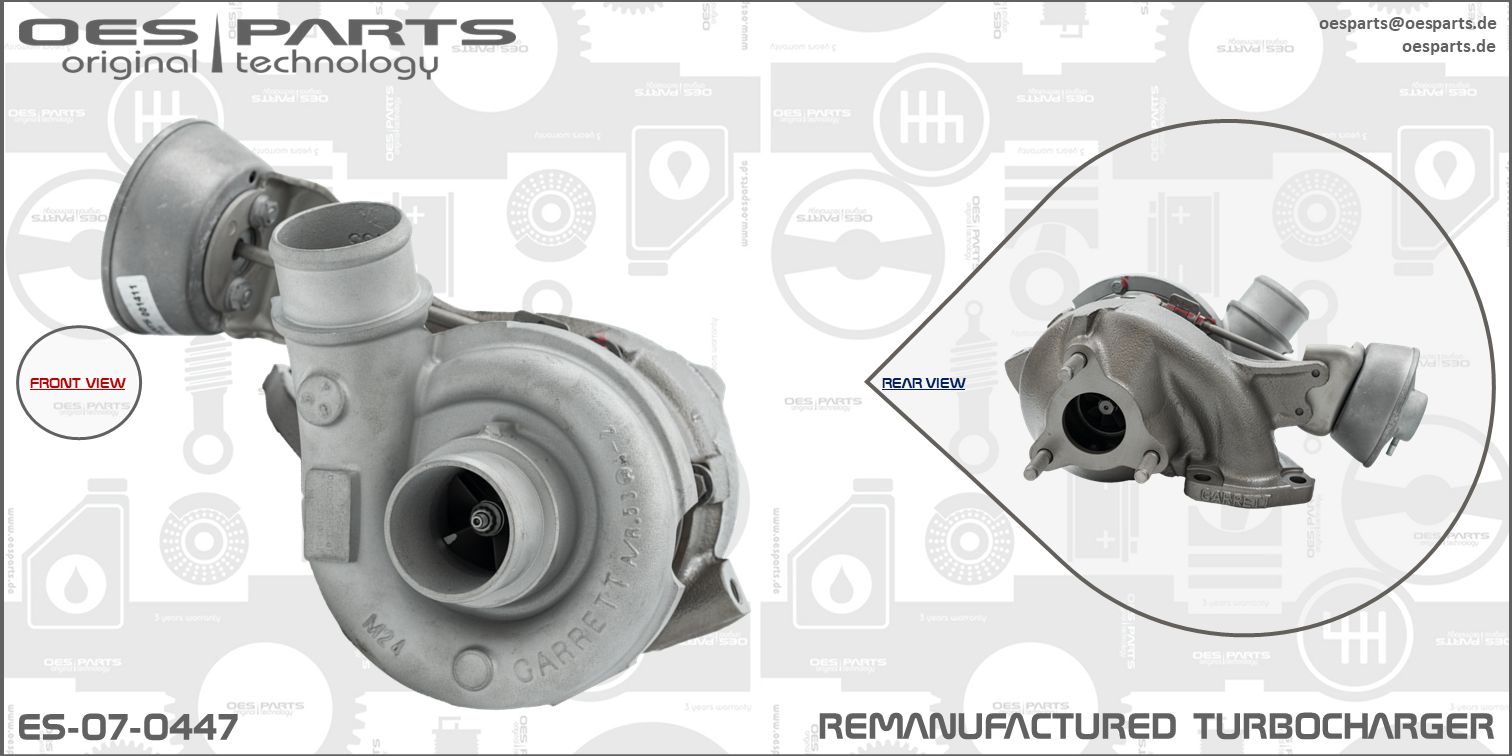 Turbocompresseur, suralimentation OES PARTS ES-07-0447